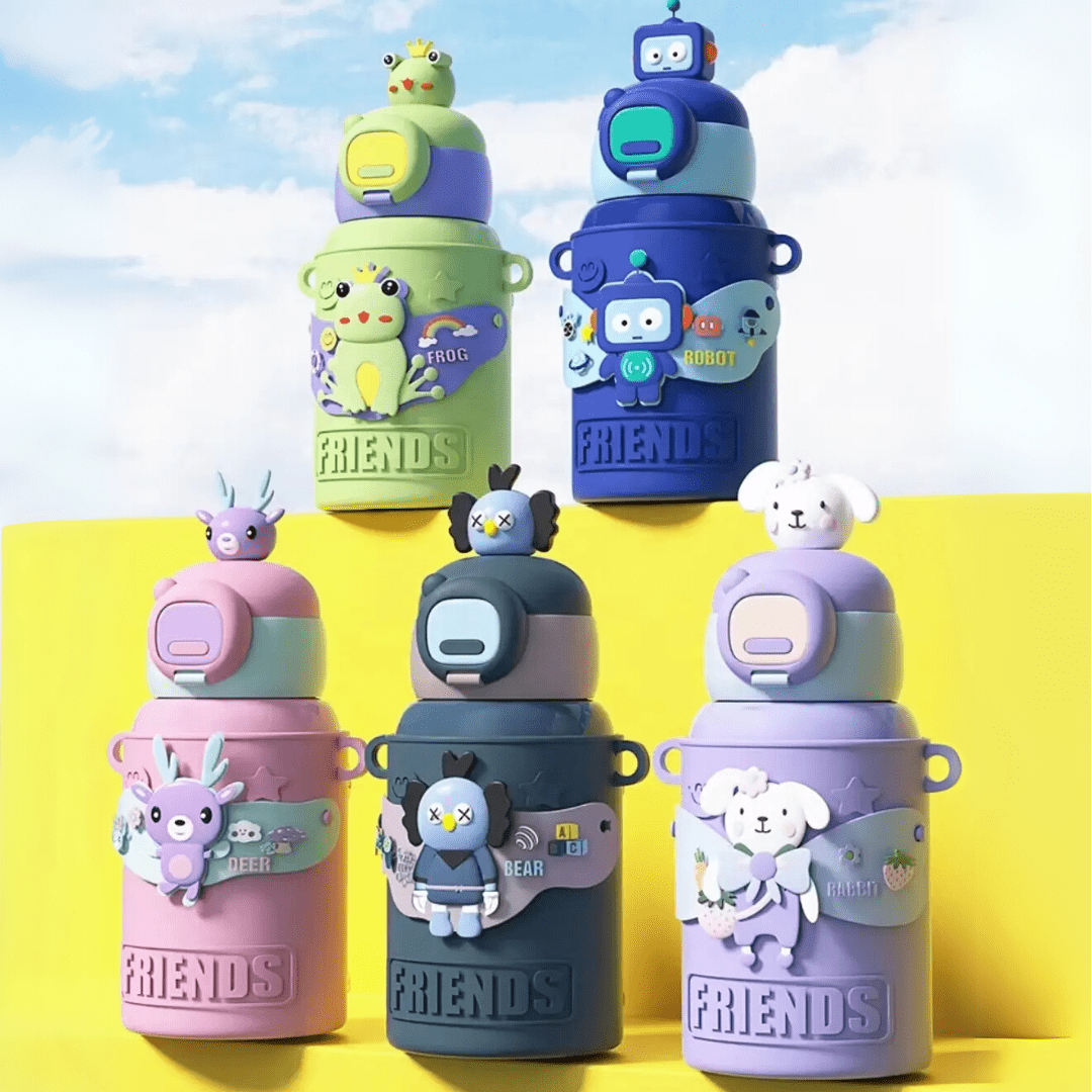 CuddleNest Bear Water Bottle – Leak-Proof, Fun & Perfect for Kids’ Hydration!