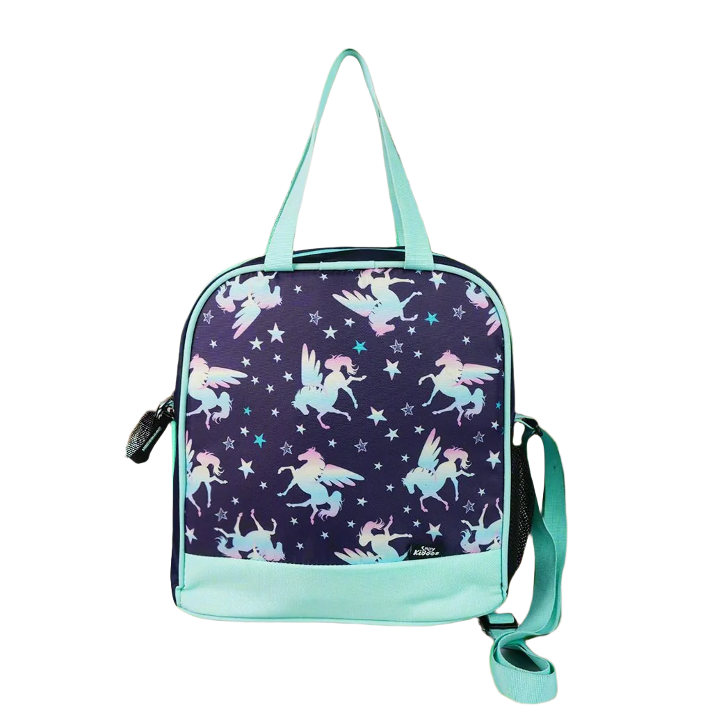 Smily Kiddos Unicorn Theme Lunch Bag | Perfect for Toddlers, School, Picnic & Travel - Blue