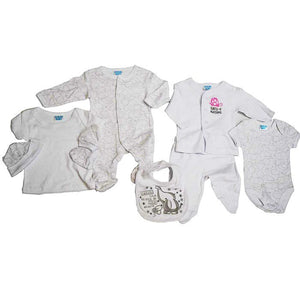 8pcs Matching Combo Set, Mouse & Ellie Grey - 6 - 9 months Baby Gifting