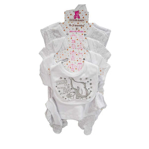 8pcs Matching Combo Set, Mouse & Ellie Grey - 6 - 9 months Baby Gifting
