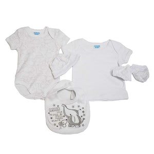 8pcs Matching Combo Set, Mouse & Ellie Grey - 6 - 9 months Baby Gifting