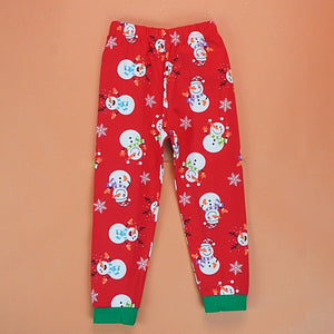 9 - 13 Yrs, Red 3Snowman soft Cotton Kids Christmas Nightsuit - 9 Years Nightsuits
