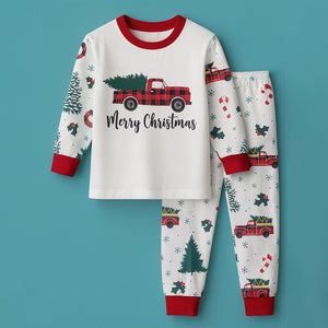 9 - 13 Yrs, Red Big Truck soft Cotton,Kids Christmas Nightsuit - 9 Years Nightsuits