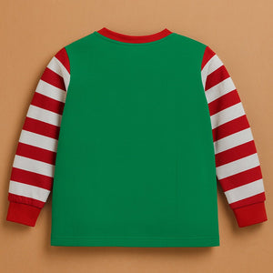 9 - 13 Yrs, Red bold Stripes,soft Cotton Kids Christmas Nightsuit - 9 Years Nightsuits