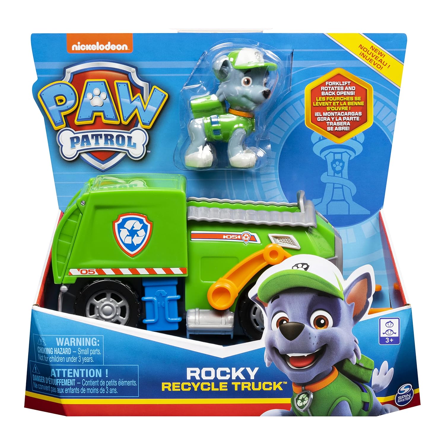 PAW Patrol Rocky's Recycle Truck with Figure, for Age 3 and Up