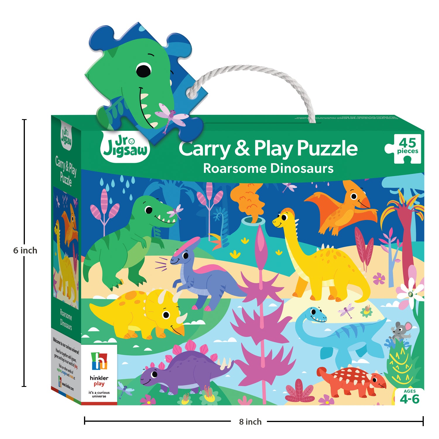 Parragon Publishing Junior Jigsaw Carry & Play Roarsome Dinosaurs | Jigsaw Puzzle