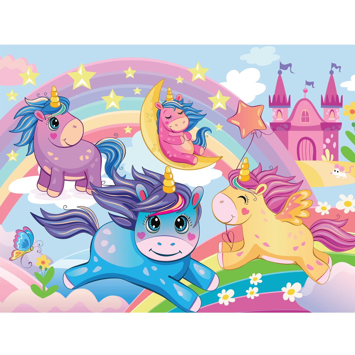 Parragon Publishing Junior Jigsaw Carry & Play Rainbow Unicorns | Jigsaw Puzzle