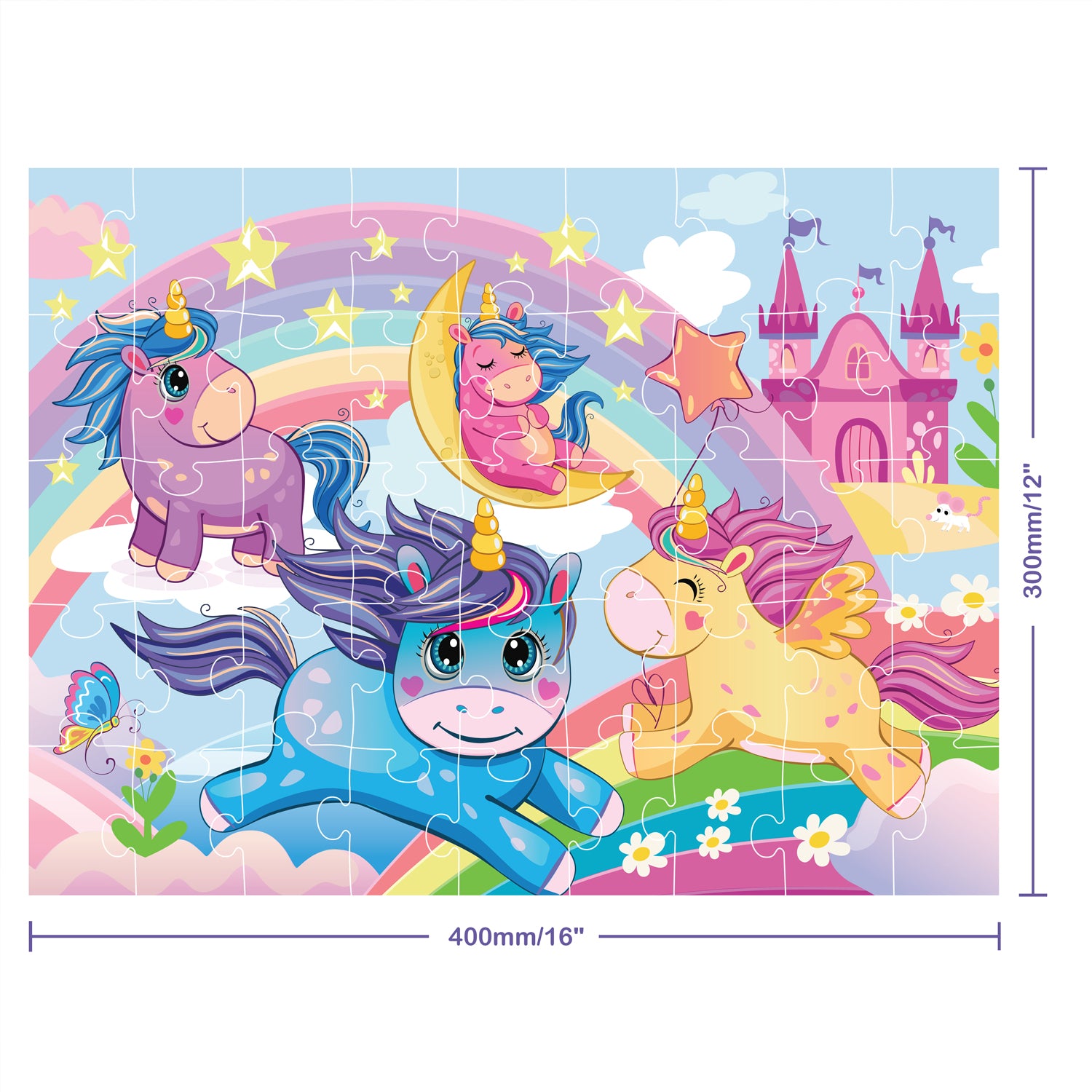 Parragon Publishing Junior Jigsaw Carry & Play Rainbow Unicorns | Jigsaw Puzzle