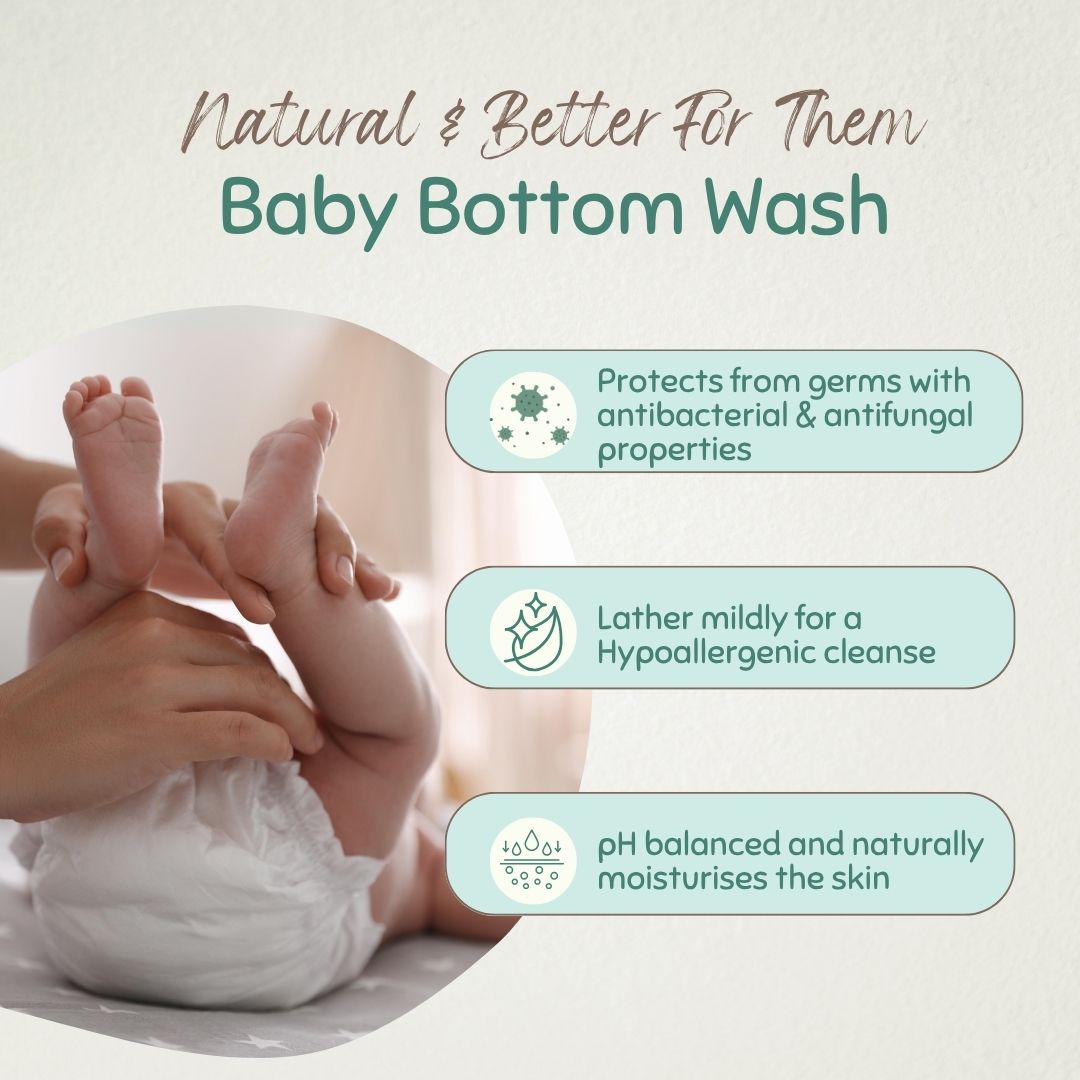 Indimums Reetha, Neem & Almond Oil Baby Bottom Wash 200 ML