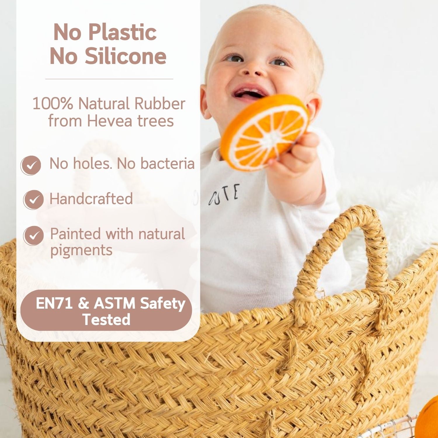 Oli & Carol Cathy The Carrot Natural Rubber Teether