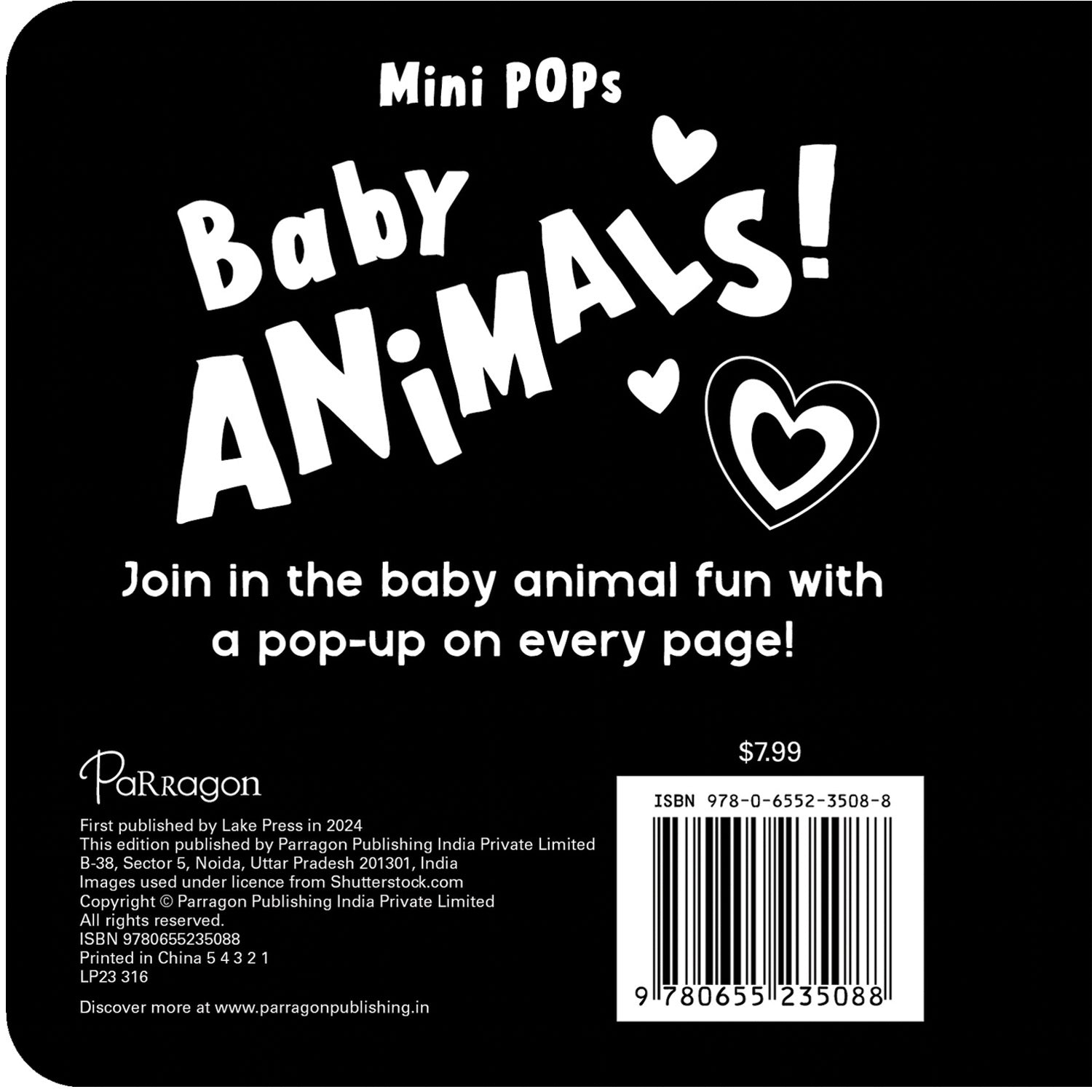 Parragon Publishing Mini Pops‐ Baby Animals (Pop-up book) | For Kids 1 to 3 Year Old