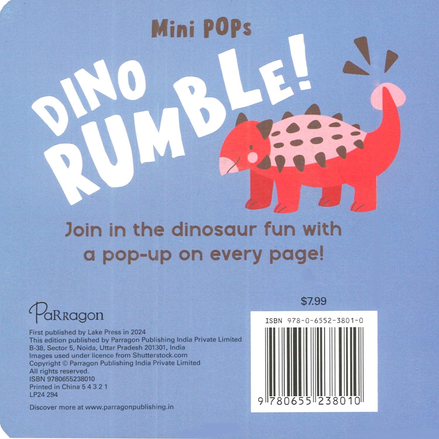 Parragon Publishing Mini Pops‐Dino Rumble (Pop-up book) | Books for Toddlers