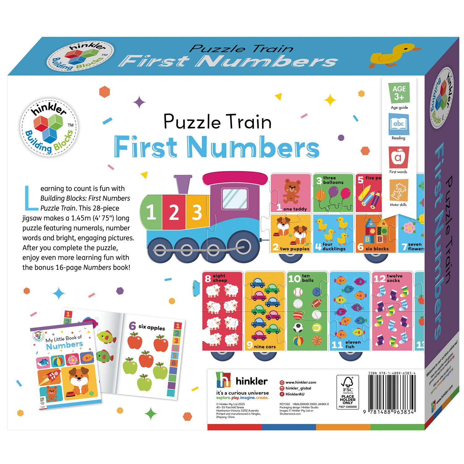 Parragon Publishing Building Blocks Puzzle Train First Numbers | Jigsaw Set