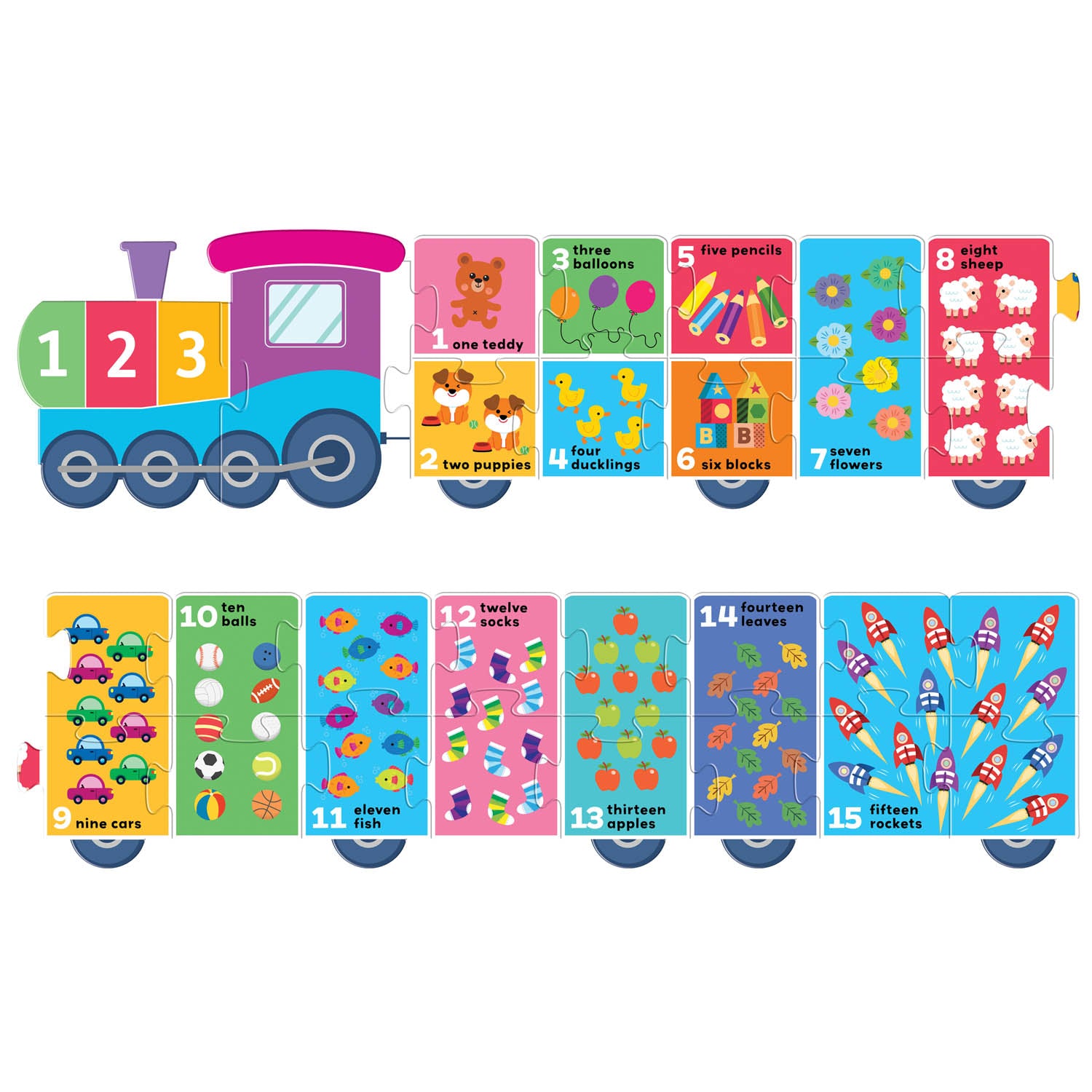 Parragon Publishing Building Blocks Puzzle Train First Numbers | Jigsaw Set
