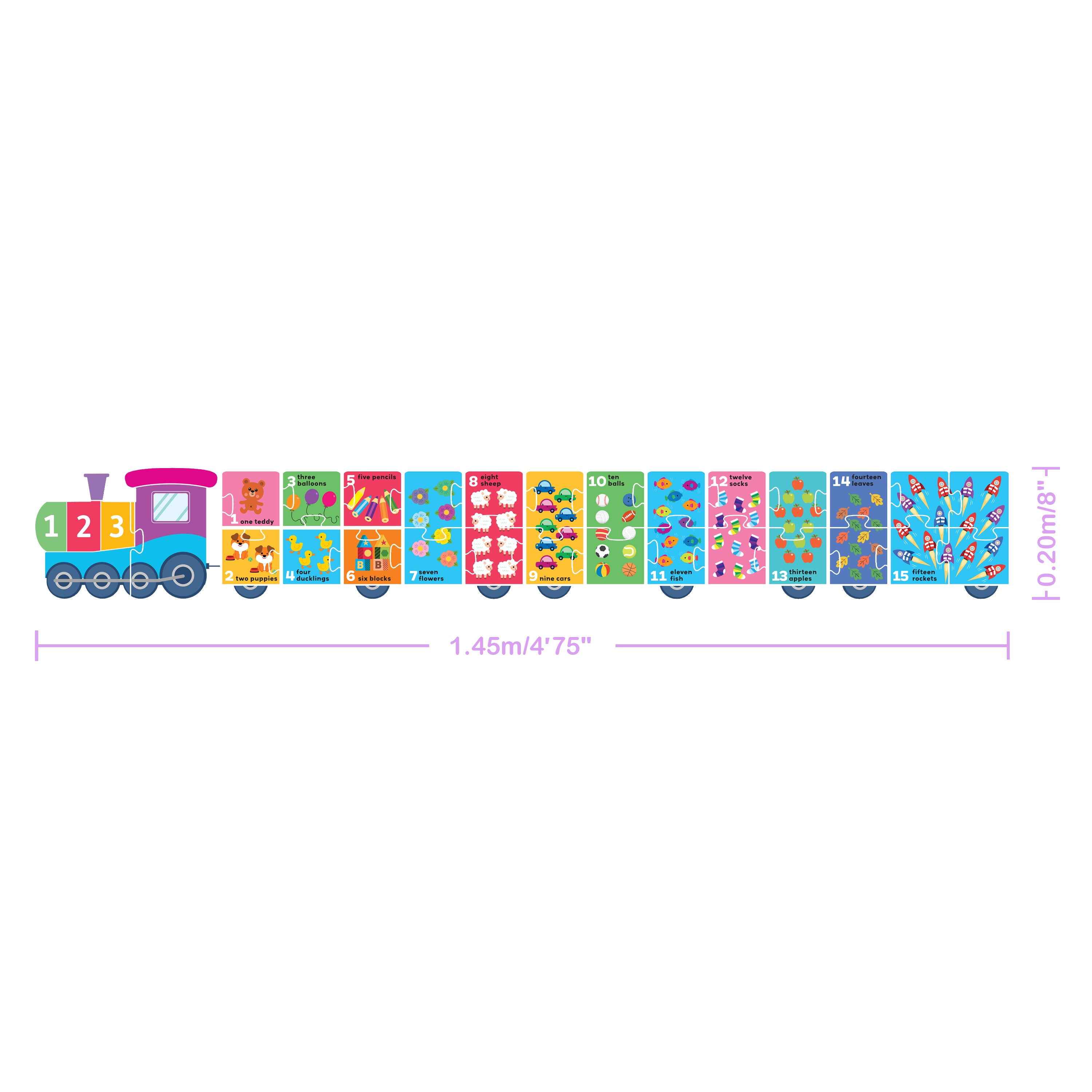 Parragon Publishing Building Blocks Puzzle Train First Numbers | Jigsaw Set