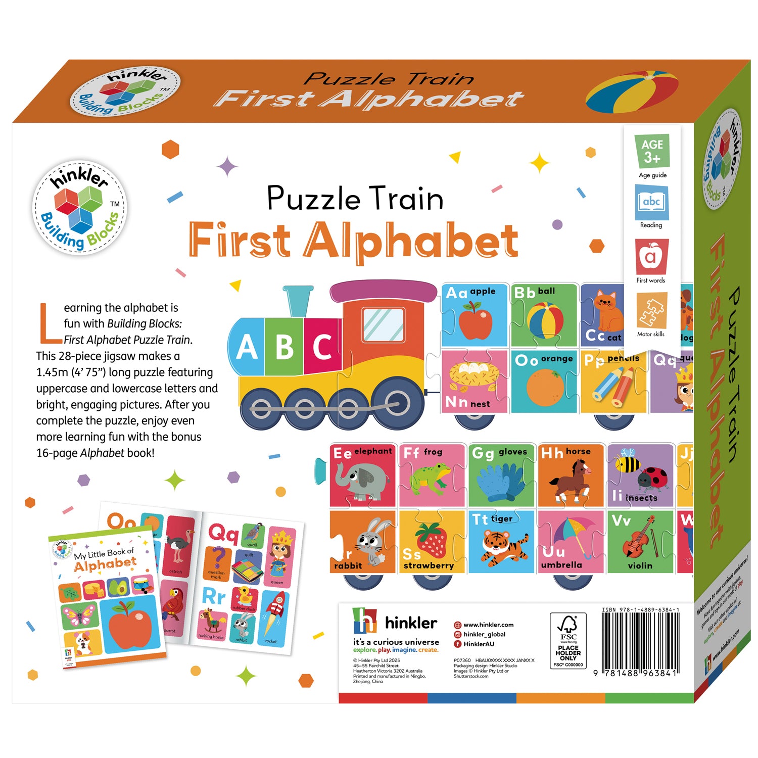 Parragon Publishing Building Blocks Puzzle Train First Alphabet | Jigsaw Set