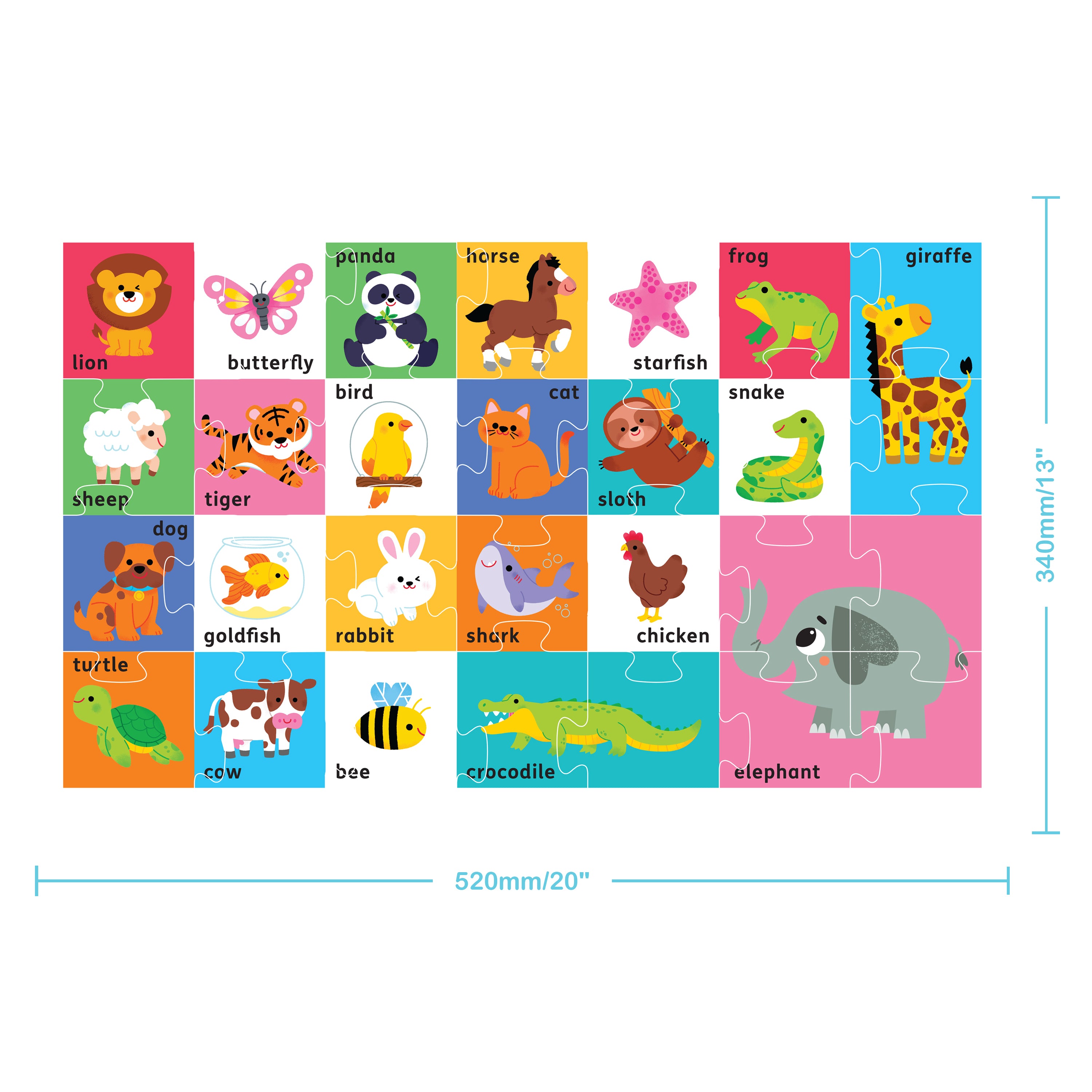 Parragon Publishing Building Blocks Floor Puzzle First Animals | Jigsaw Set
