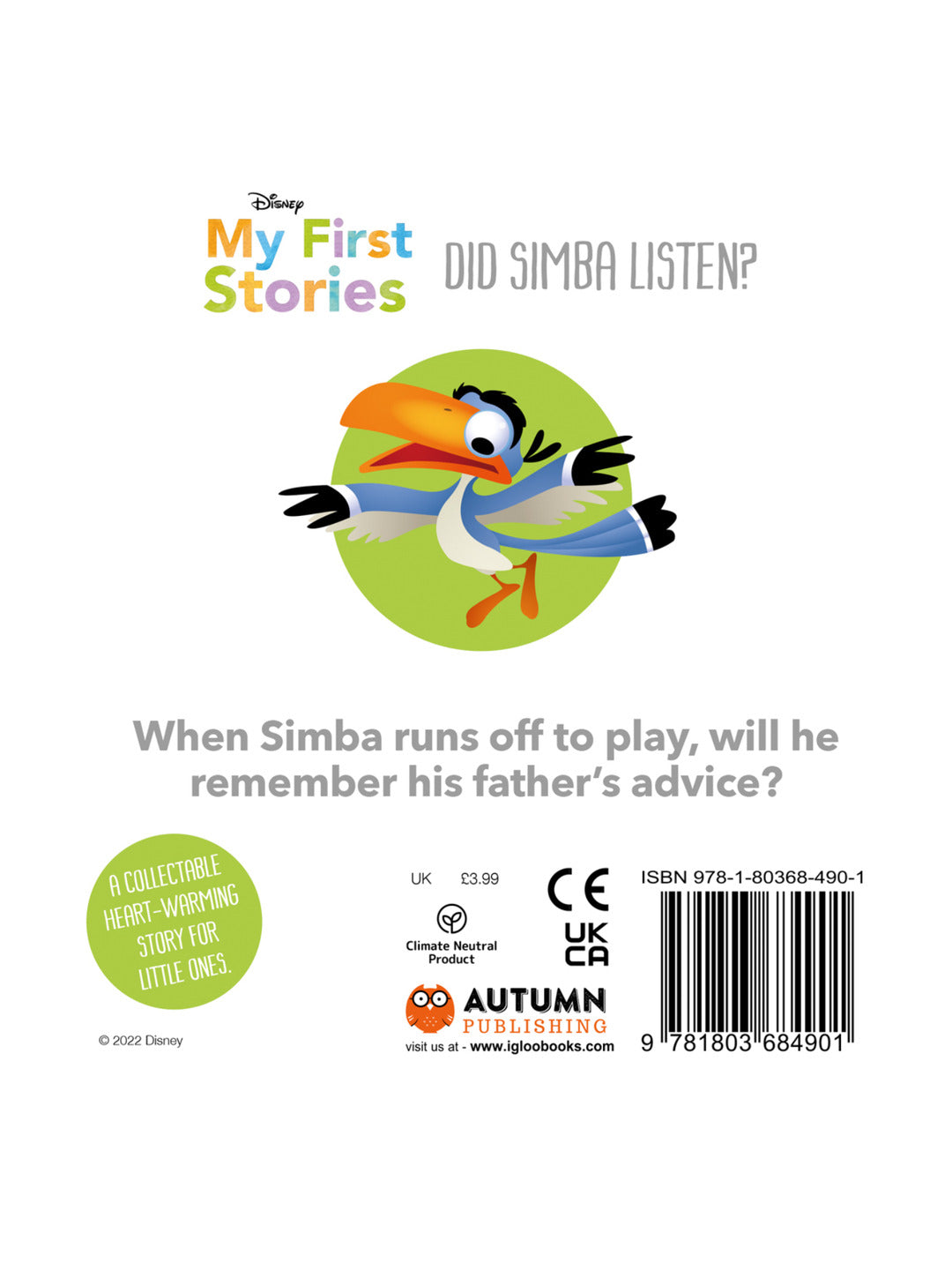 Parragon Publishing Disney My First Stories: Did Simba Listen?
