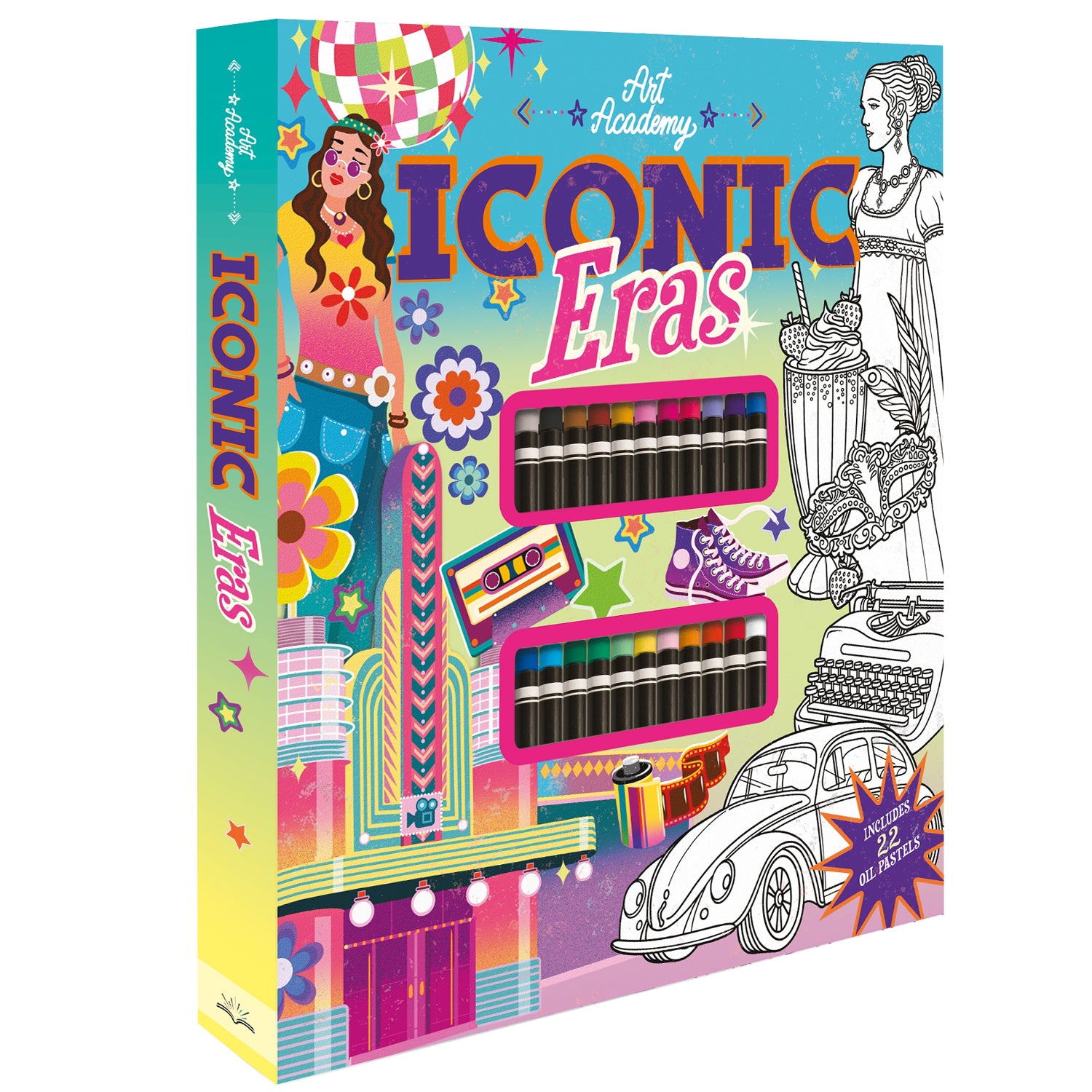 Parragon Publishing Art Academy Eco: Iconic Eras A Creative Time Travel Coloring Book