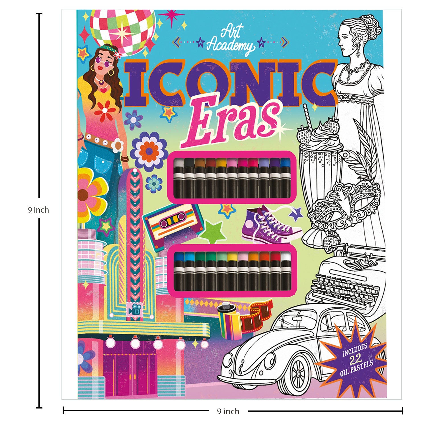 Parragon Publishing Art Academy Eco: Iconic Eras A Creative Time Travel Coloring Book