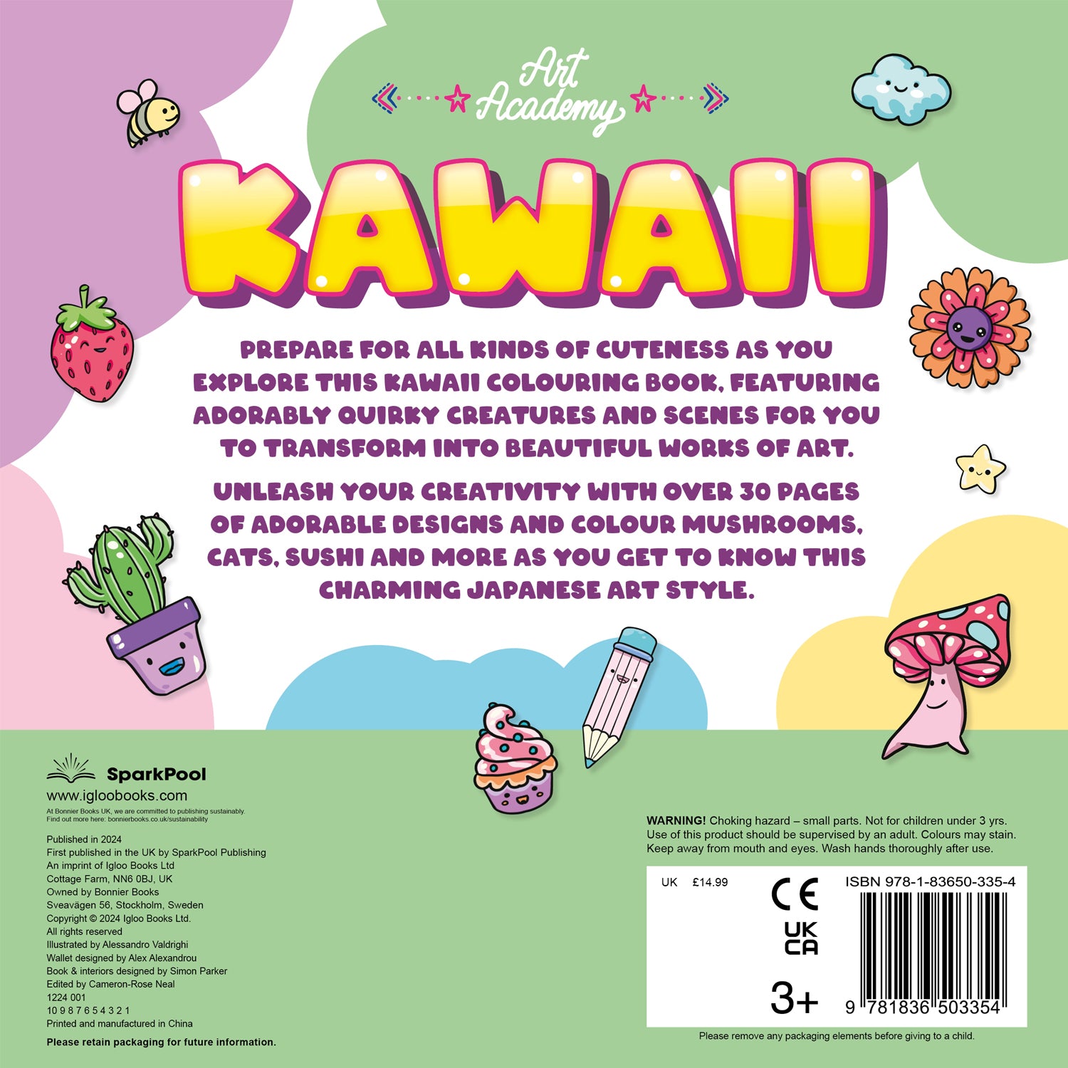 Parragon Publishing Art Academy Eco: Kawaii | Adorable Kawaii Coloring Book for Kids