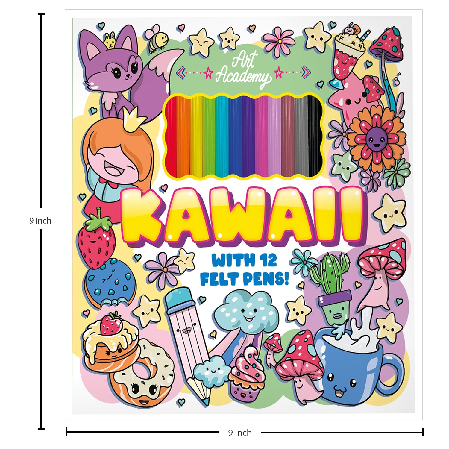 Parragon Publishing Art Academy Eco: Kawaii | Adorable Kawaii Coloring Book for Kids