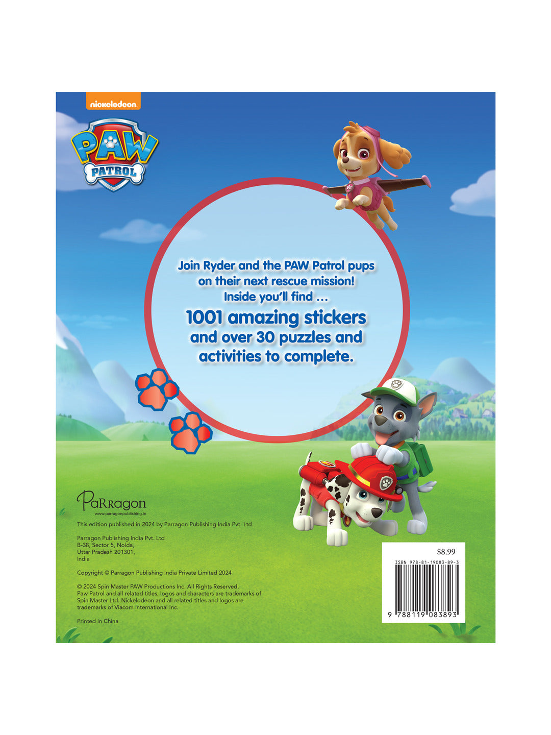 Parragon Publishing Paw Patrol 1001 Sticker