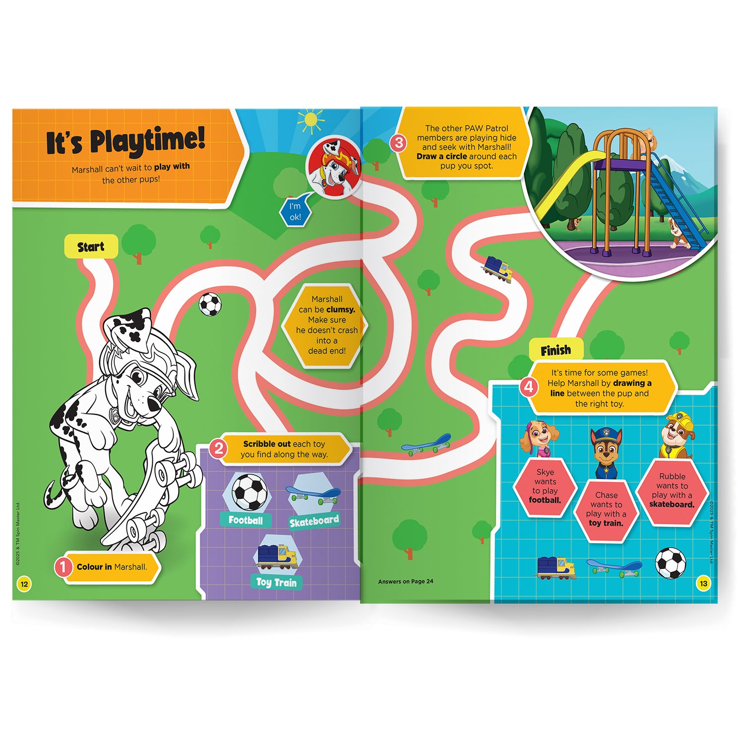 Parragon Publishing Nickelodeon PAW Patrol: 4-in-1 Activity Book Puzzles, Coloring, Games, and More for Kids