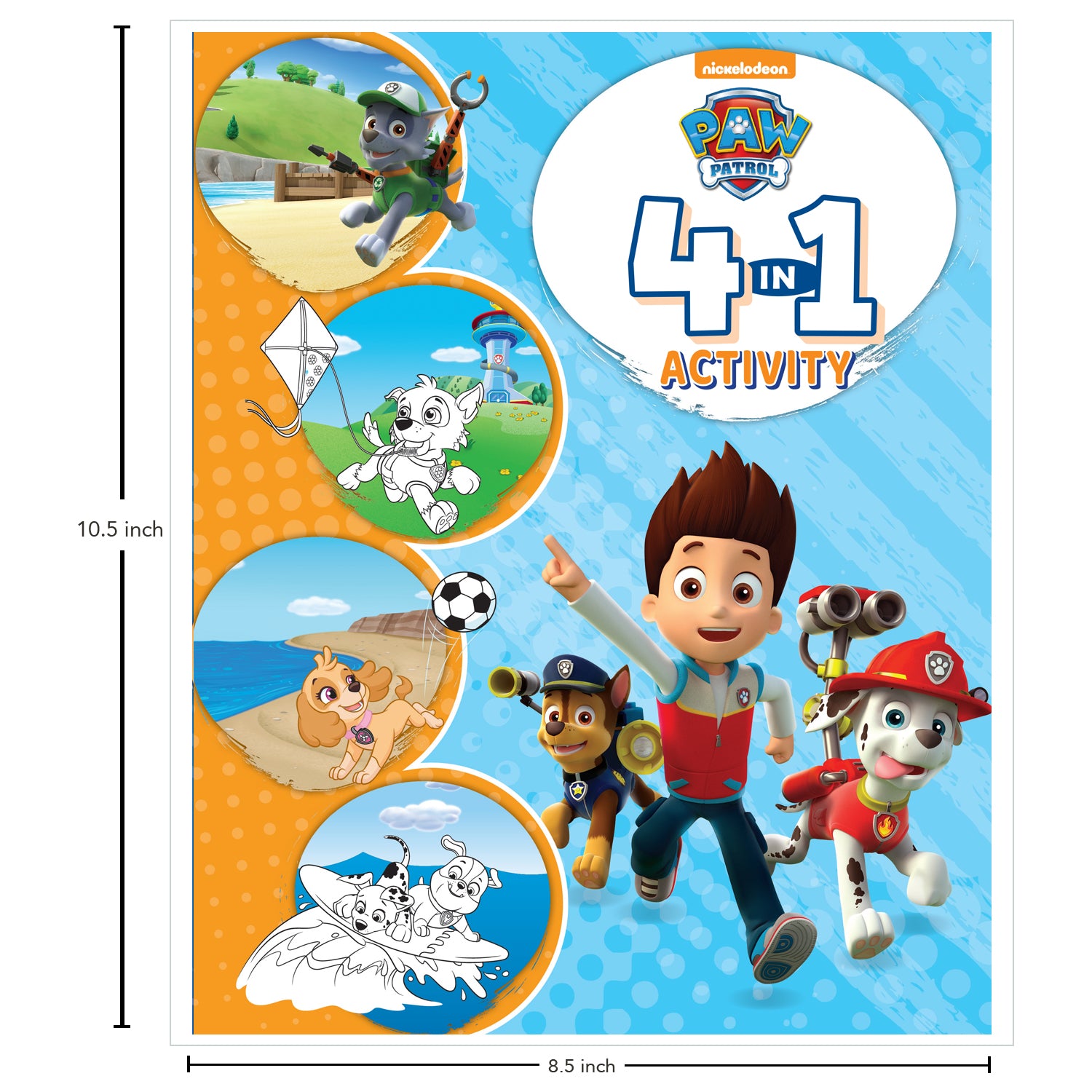 Parragon Publishing Nickelodeon PAW Patrol: 4-in-1 Activity Book Puzzles, Coloring, Games, and More for Kids