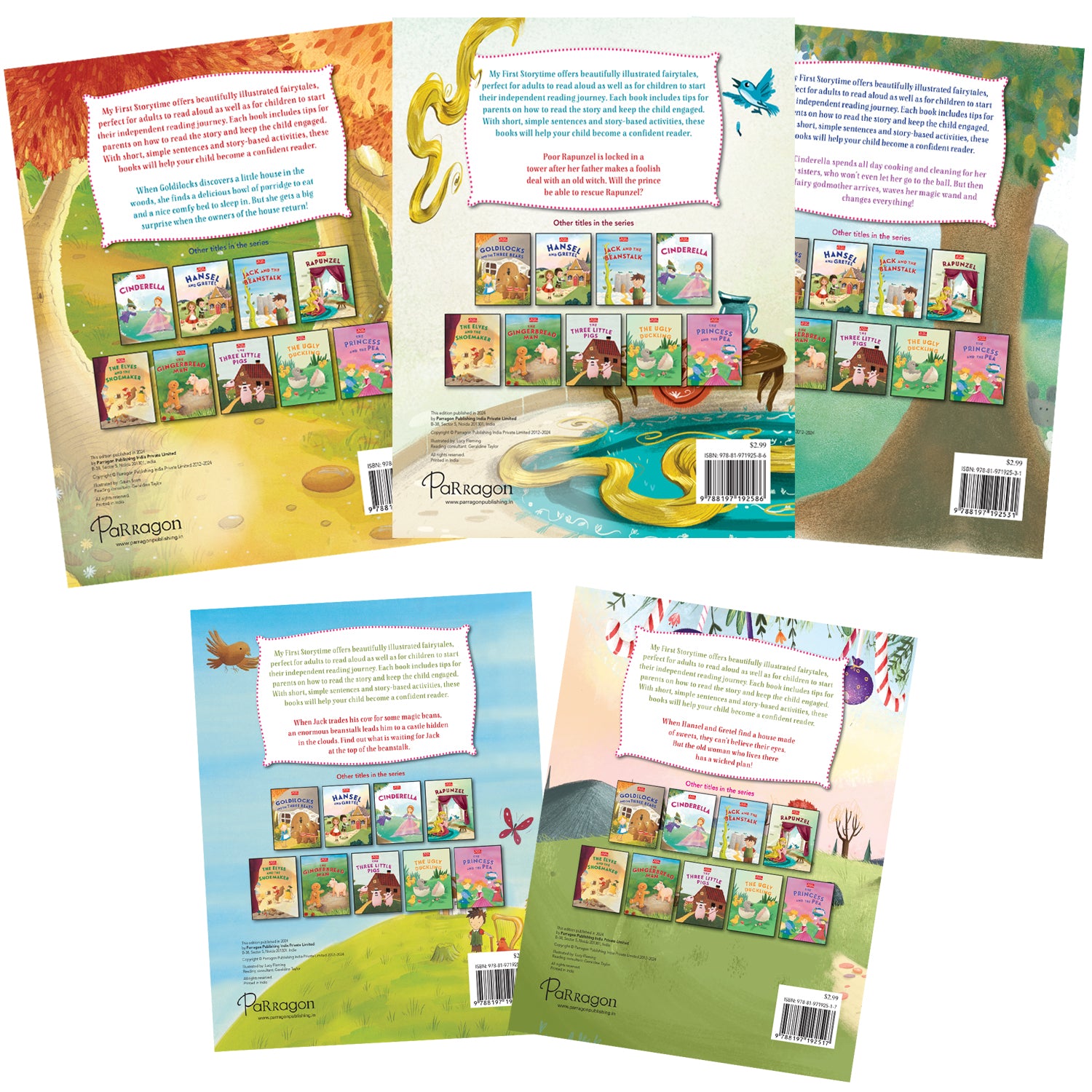 Parragon Publishing My First Storytime Pack of 5 Books | Fairytales | 4 to 6 Year Old Kids