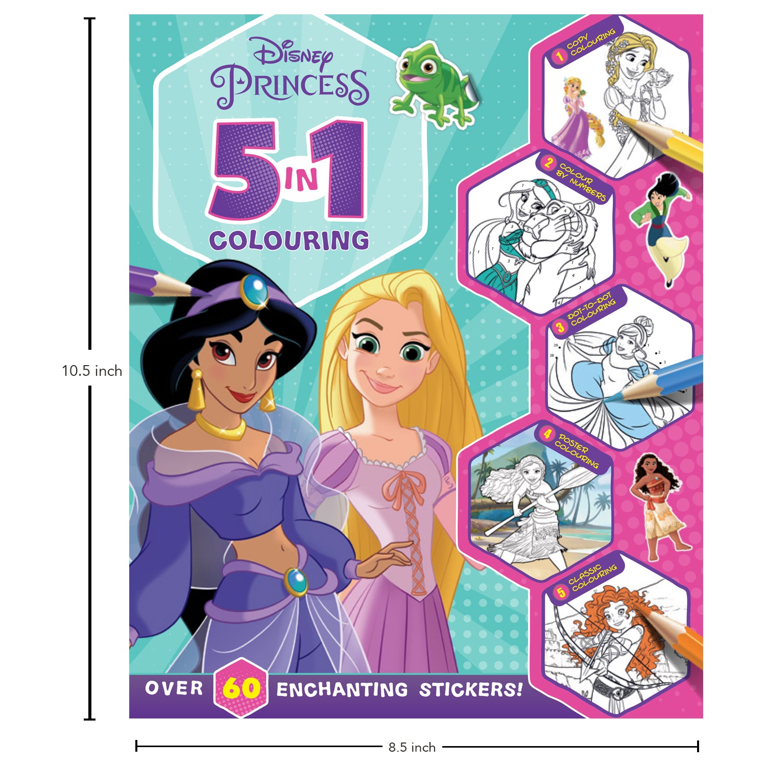 Parragon Publishing Disney 5-in-1 The Lion King and Princess Pack of 2 Colouring Books