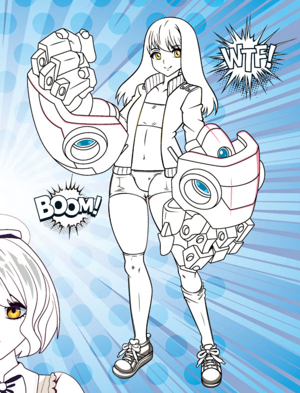 Dreamland Publications Colour Your Own Manga Book 3 With Free Manga Colouring Poster Age 4+