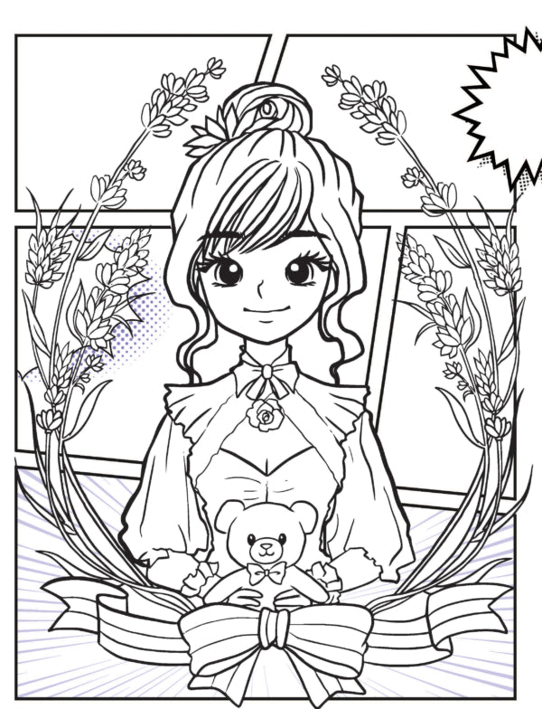 Dreamland Publications Colour Your Own Manga Book 3 With Free Manga Colouring Poster Age 4+