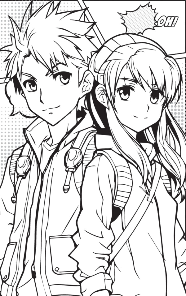 Dreamland Publications Colour Your Own Manga Book 4 With Free Manga Colouring Poster Age 4+