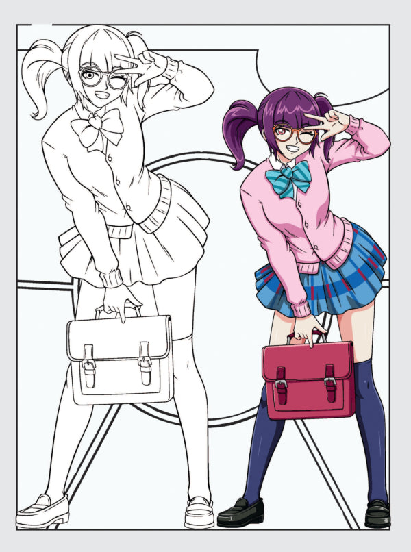 Dreamland Publications Colour Your Own Manga Book 4 With Free Manga Colouring Poster Age 4+