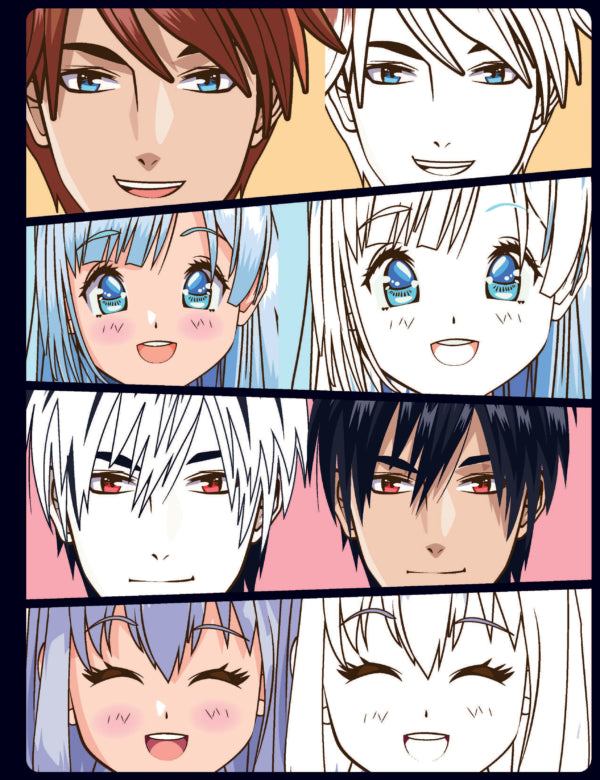Dreamland Publications Colour Your Own Manga Book 1 With Free Manga Colouring Poster