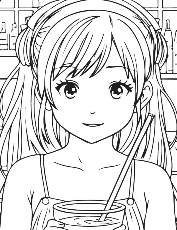 Dreamland Publications Colour Your Own Manga Book 1 With Free Manga Colouring Poster