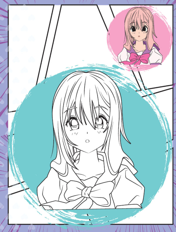 Dreamland Publications Colour Your Own Manga Book 3 With Free Manga Colouring Poster Age 4+