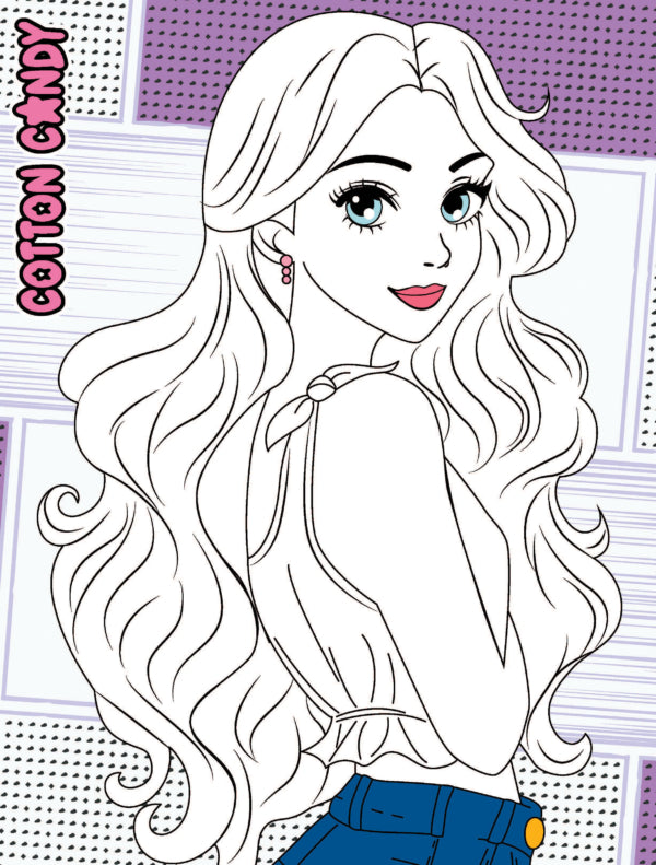 Dreamland Publications Colour Your Own Manga Book 3 With Free Manga Colouring Poster Age 4+