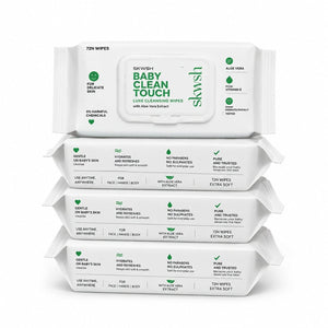 99% Pure Water Baby Clean Touch Wipes - Pack of 4 (72 Pulls) - Baby Skincare