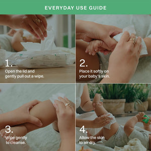 99% Pure Water Baby Clean Touch Wipes - Pack of 4 (72 Pulls) - Baby Skincare