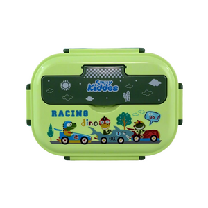 Smily Kiddos - Lunch Box - Smily kiddos Stainless Steel Racing Dino Theme Lunch Box - Green 3+ years - SK16001616