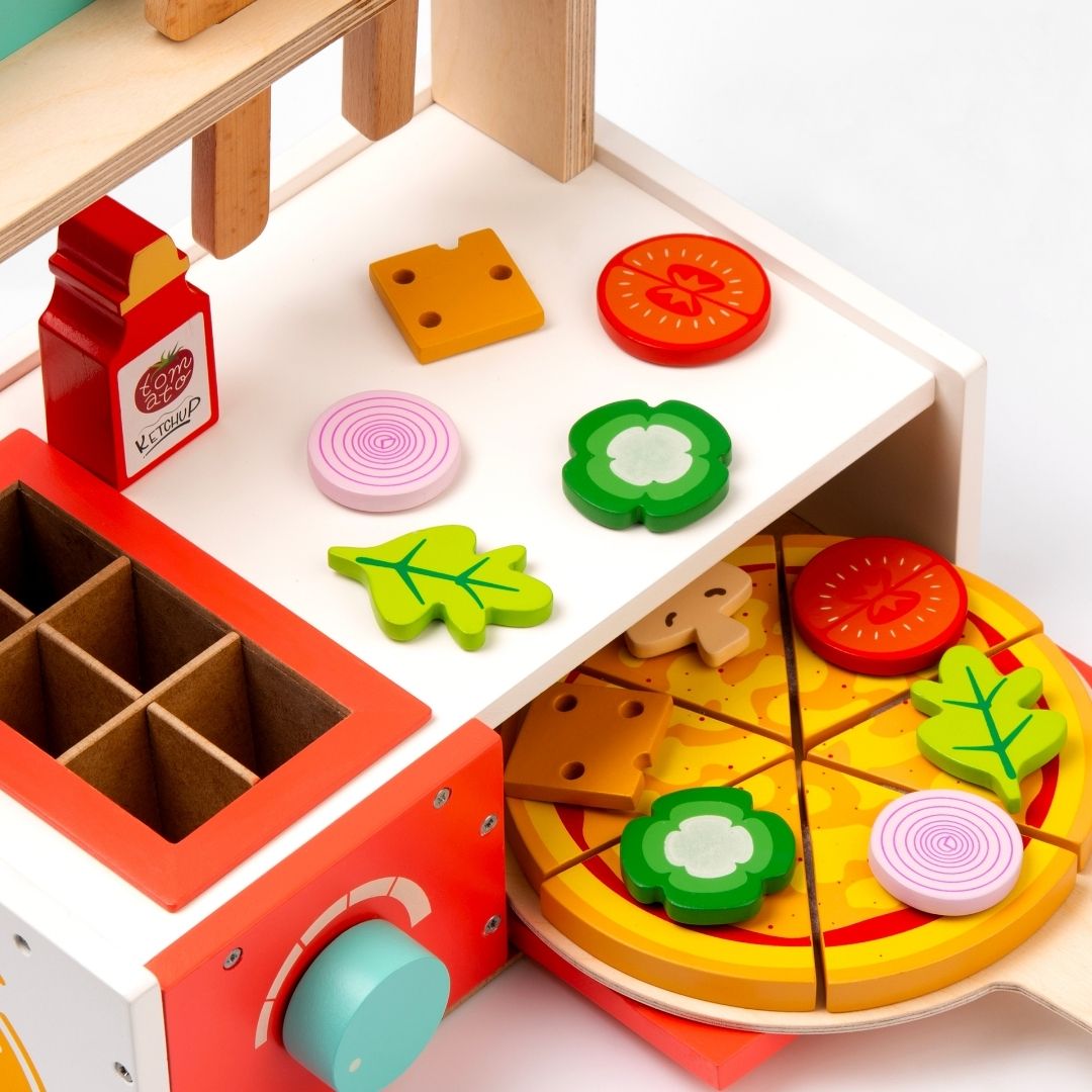 Cots & Cuddles Wooden Pizza Making Toy for Kids