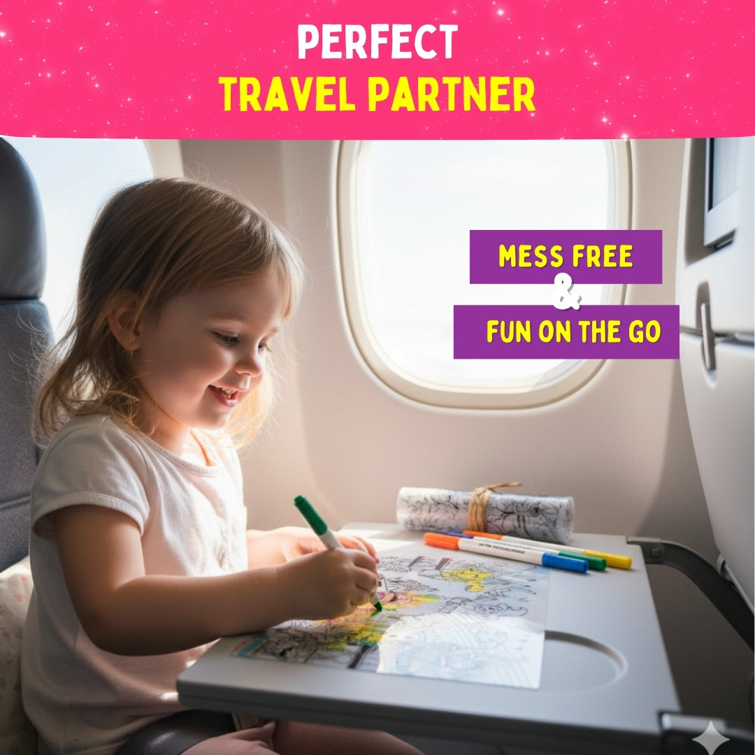 PEPPLAY RECOLOURABLES COLOUR & WIPE PLACEMATS - MAGICAL LAND