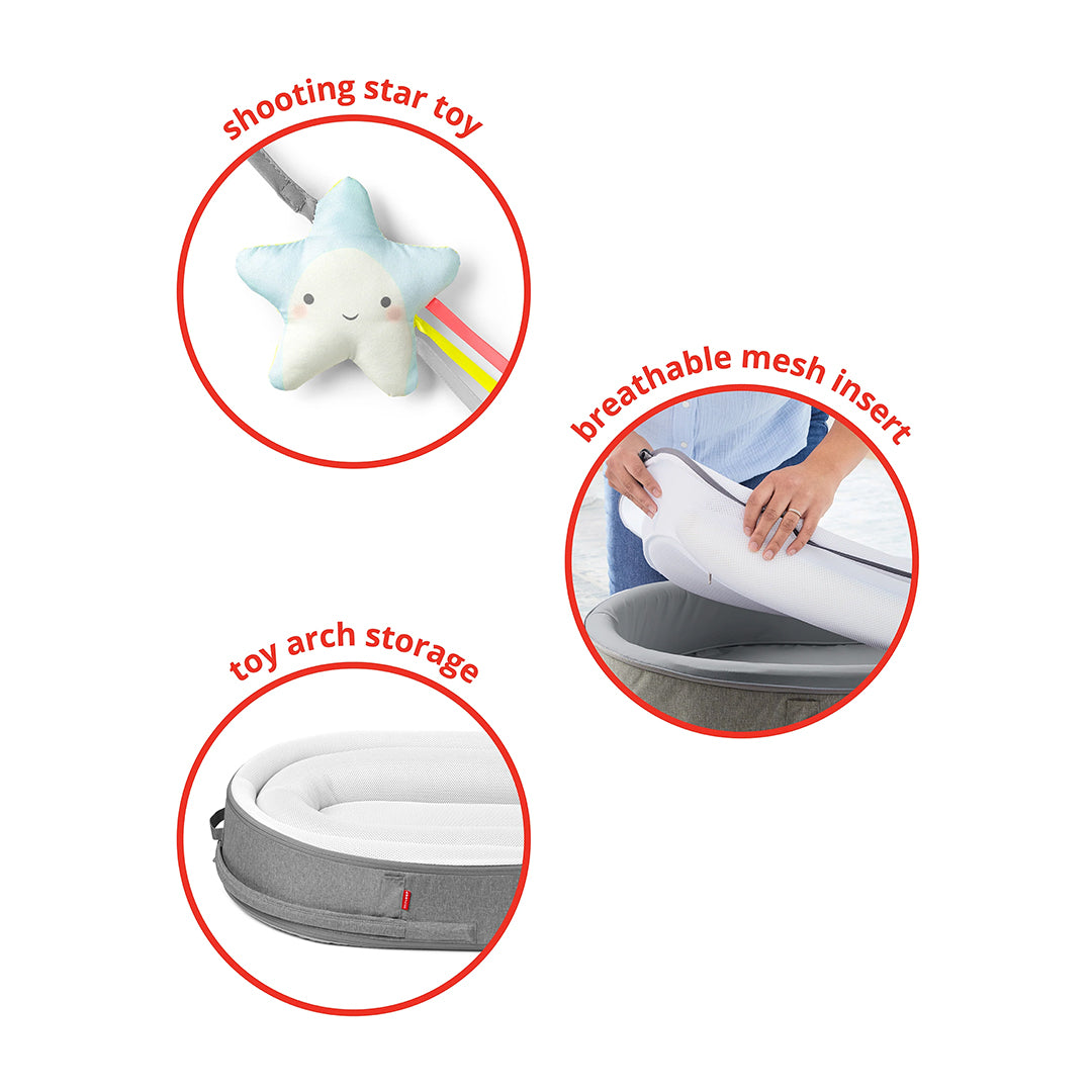 Skip Hop Sweet Retreat 2 - Stage Baby Lounger Grey