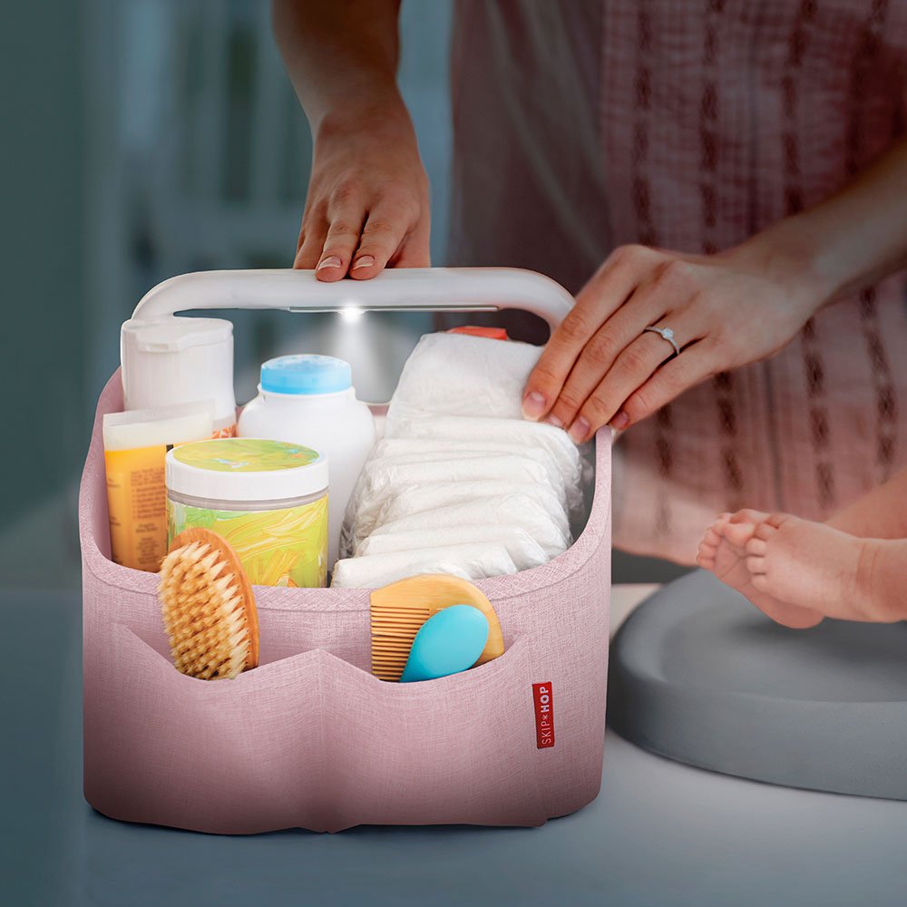 Skip Hop Light Up Diaper Caddy Pink