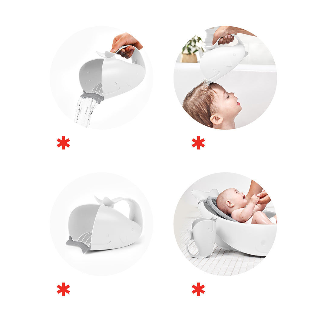 Skip Hop Moby Waterfall Rinser Bath & Potty Bath Accessory White