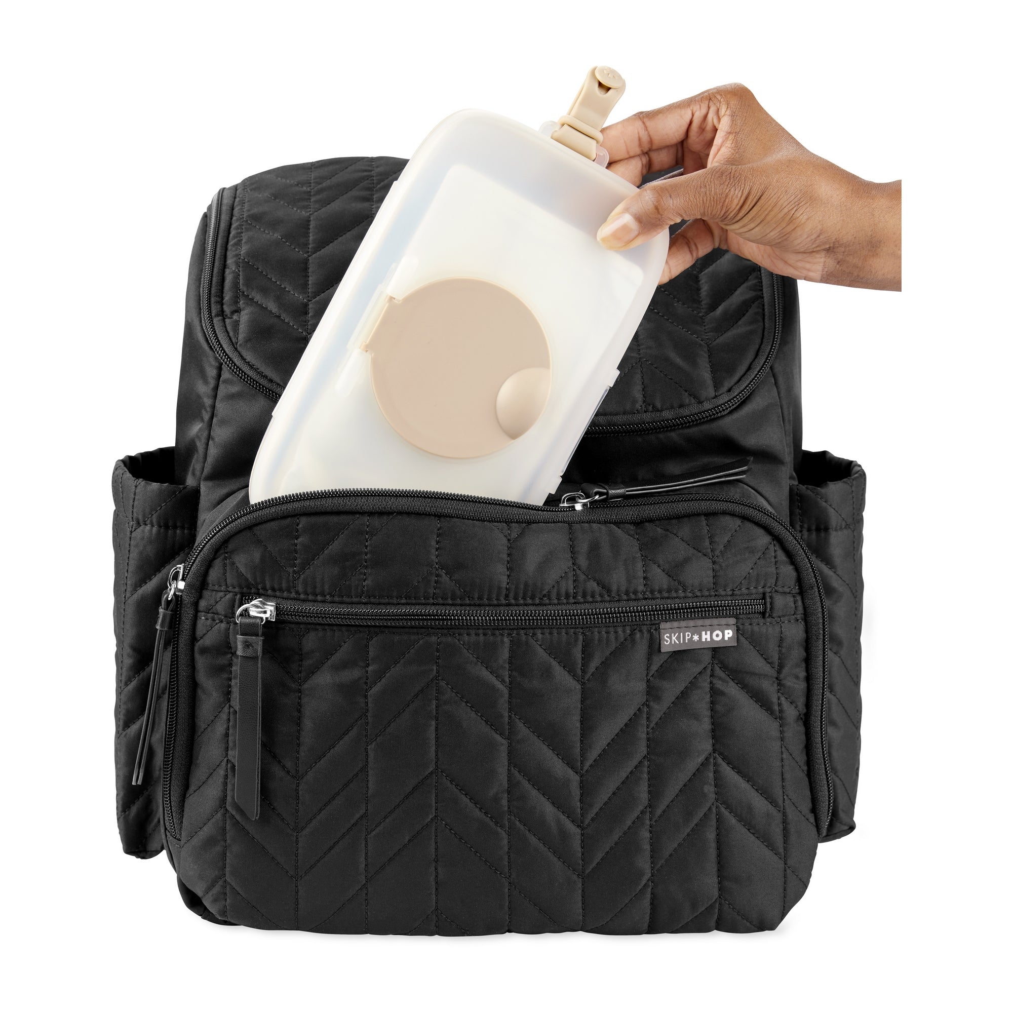 Skip Hop Grab & Go Snug Seal Wipes Case Oat Birth+ to 24M