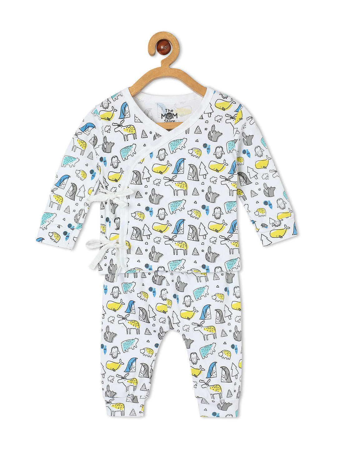 Newborn and Infant Pajama Set Combo of 2: Sleep Munchkins-Animal Party