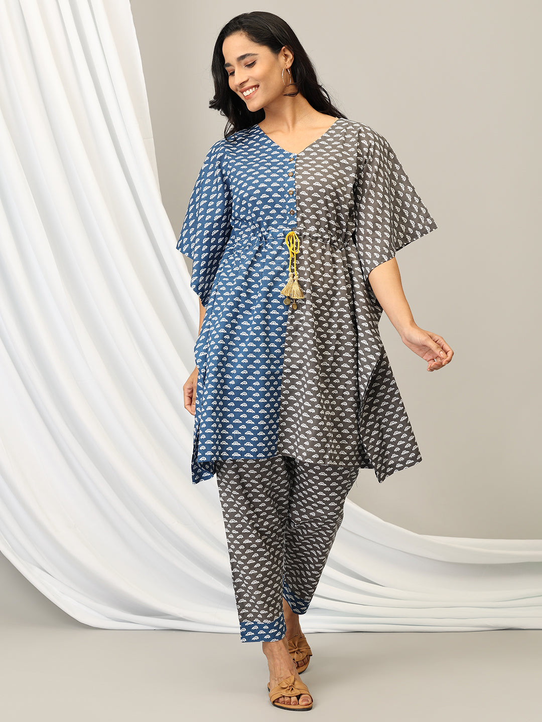 Auto-Ly Delighted Womens Kaftan Co-Ord Set